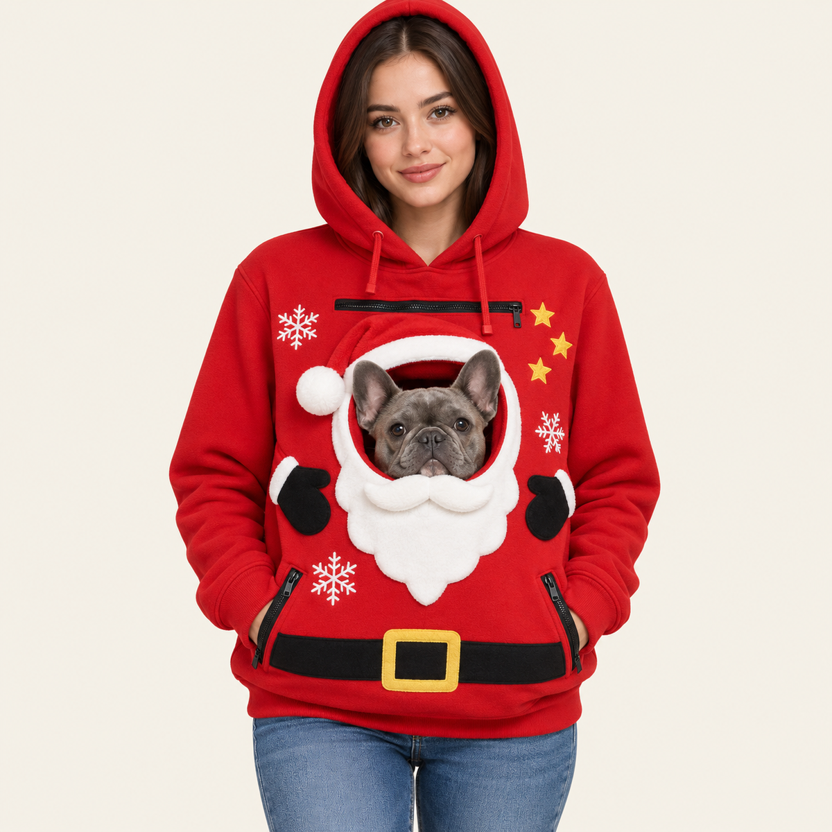 PocketPaw™ Christmas Pet-Carrier Hoodie