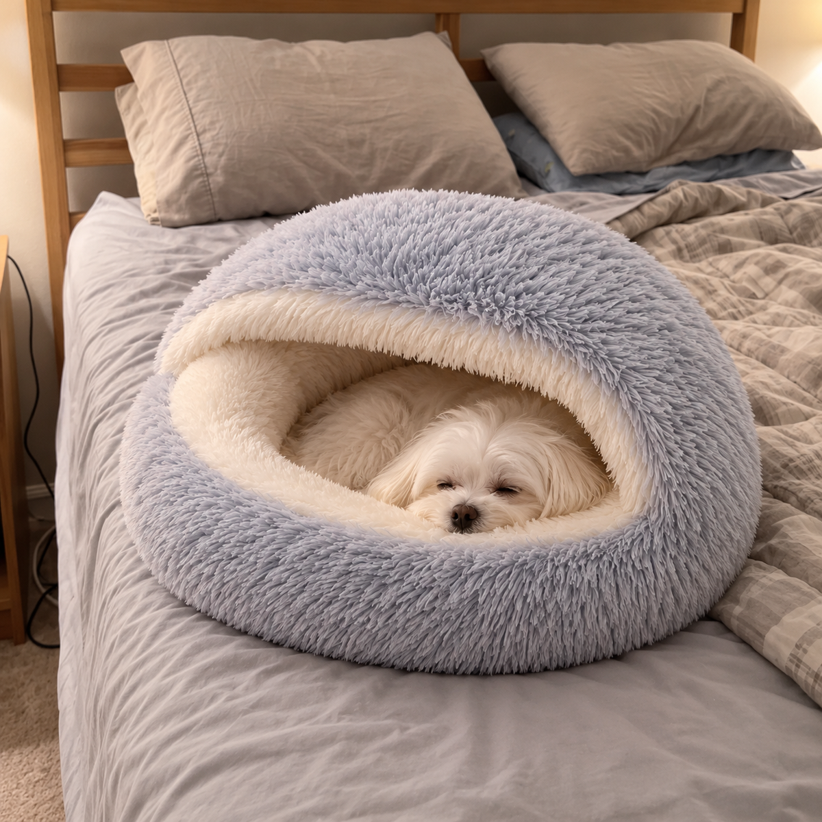 Cozzypaw™ Plush Cave Bed for Pets