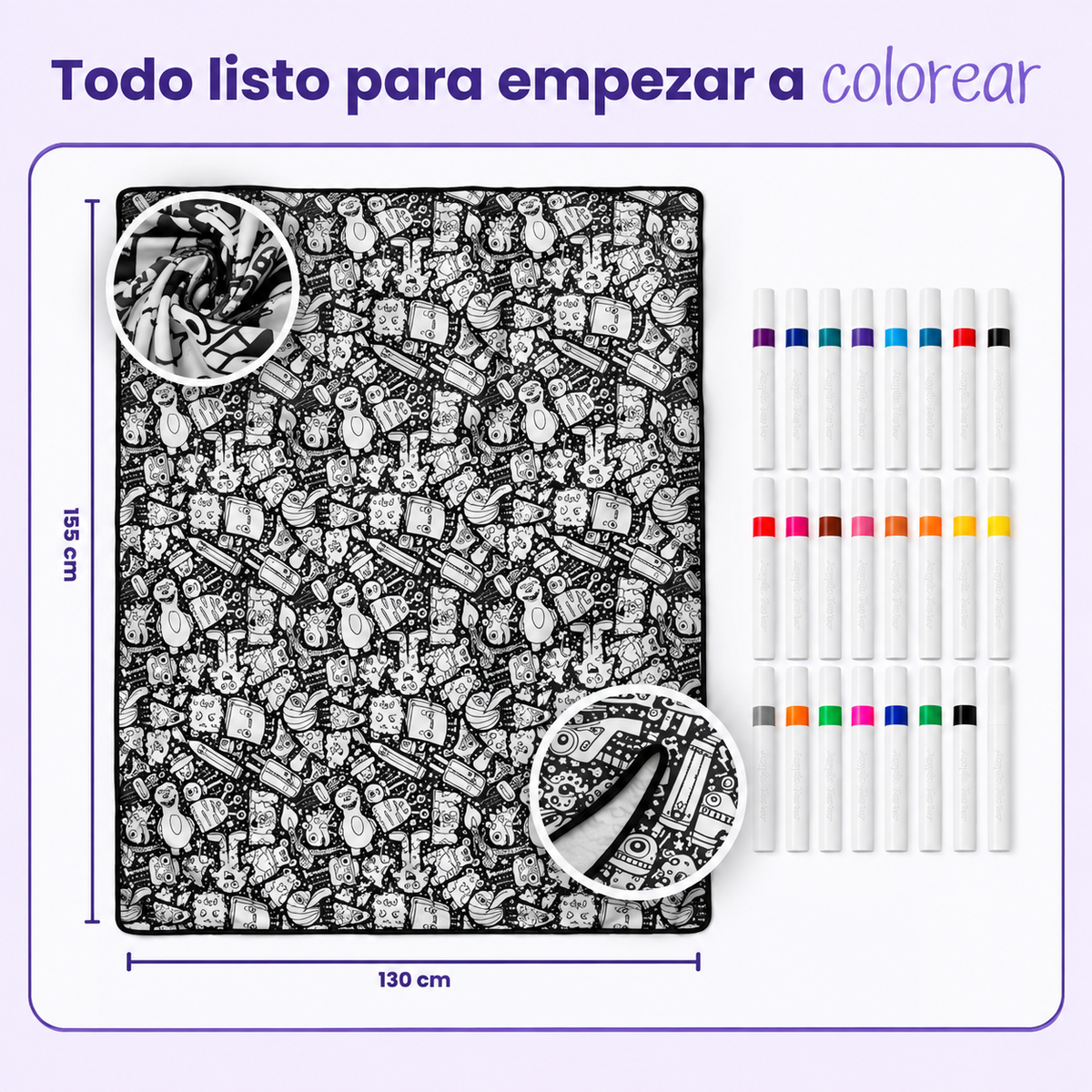 Whasicolor™ Manta para Colorear Lavable