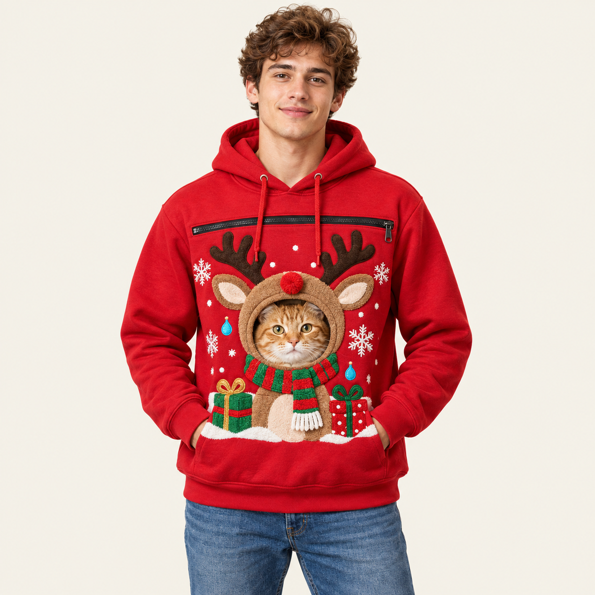 PocketPaw™ Christmas Pet-Carrier Hoodie