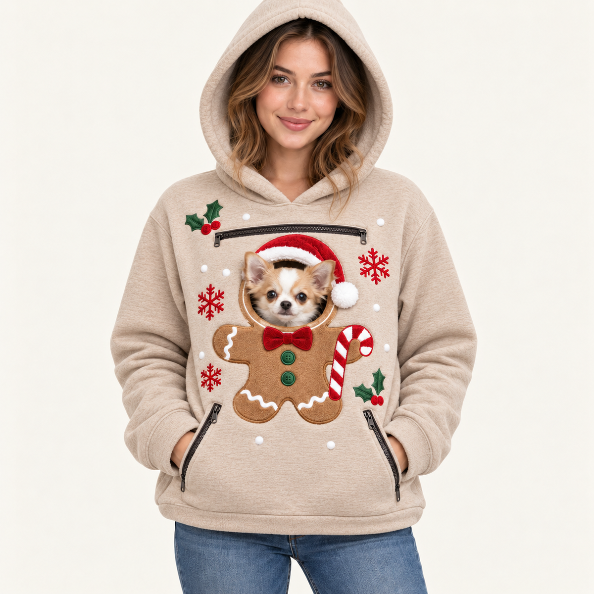 PocketPaw™ Christmas Pet-Carrier Hoodie